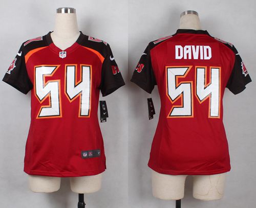 Nike Buccaneers #54 Lavonte David Red Team Color Women's Stitched NFL New Elite Jersey